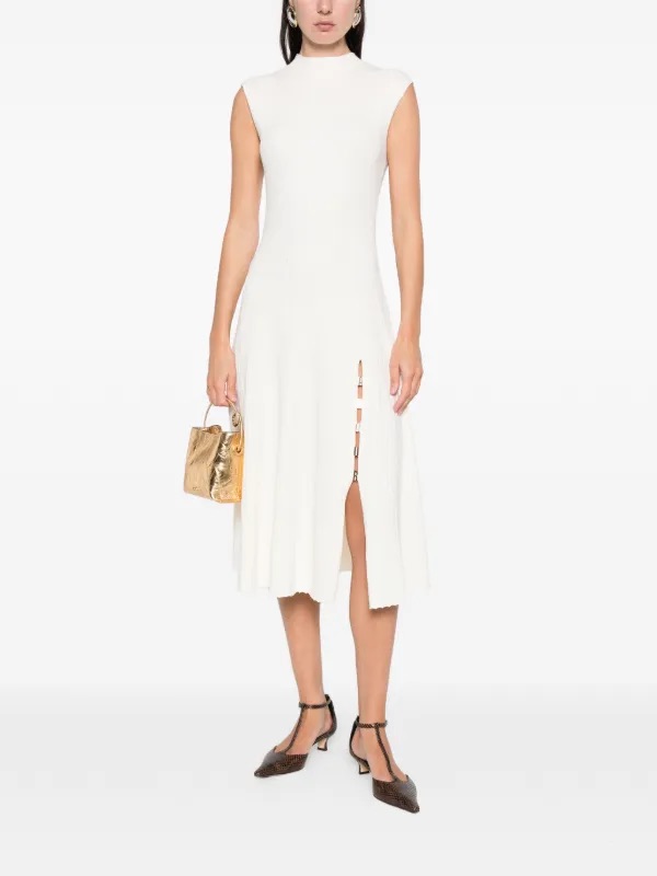 Rimora Side Slit Ribbed Dress